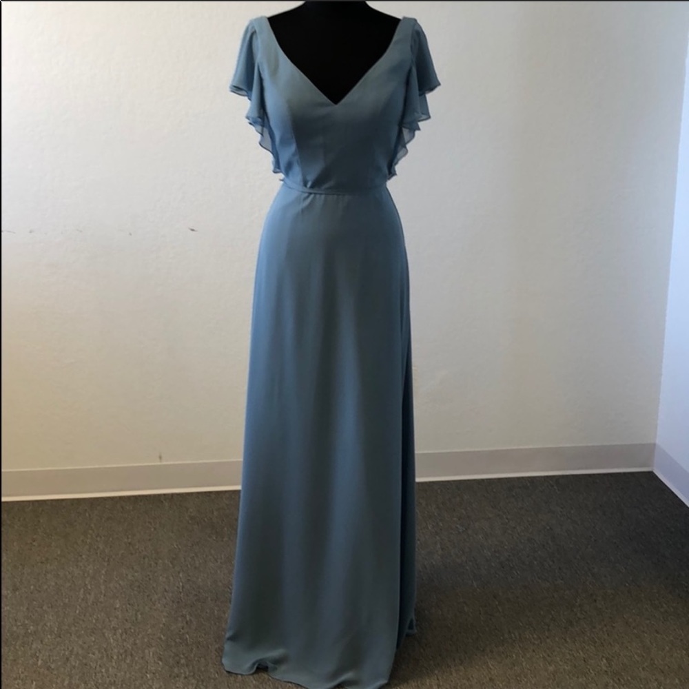 Deep Sea Chiffon Gown